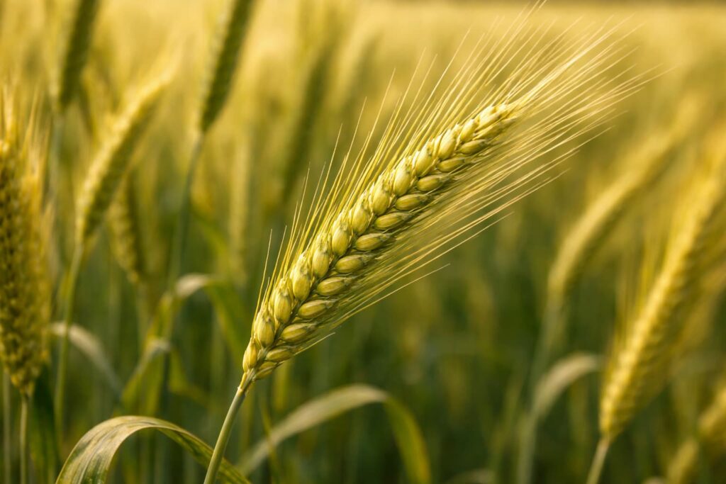 Espiga de cebada aún verde
